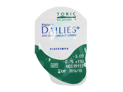 Focus Dailies Toric (90 leč) - Predogled blister embalaže