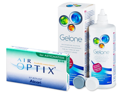 Air Optix for Astigmatism (6 leč) + tekočina Gelone 360 ml - Starejši dizajn