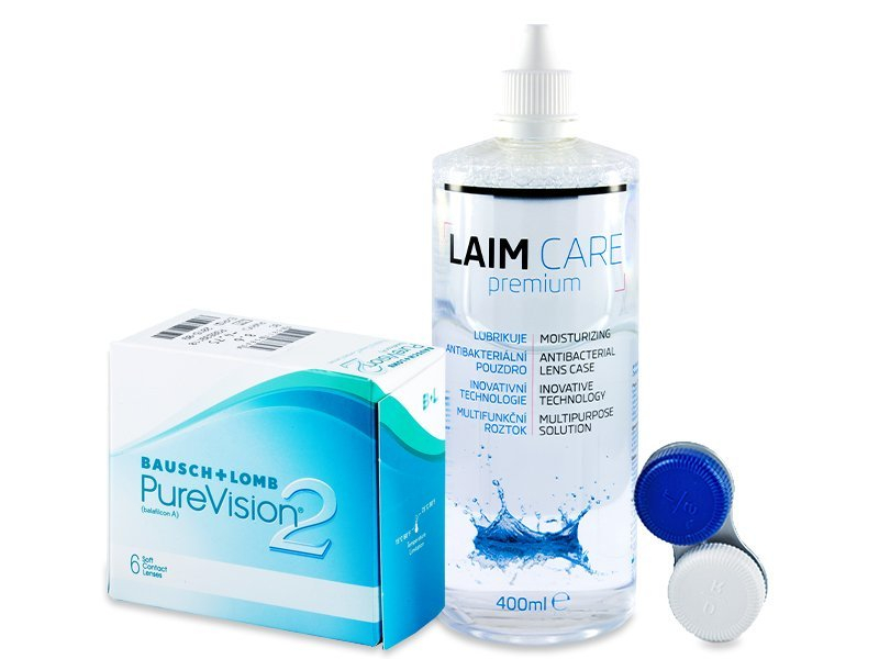 PureVision 2 (6 leč) + tekočina Laim-Care 400 ml