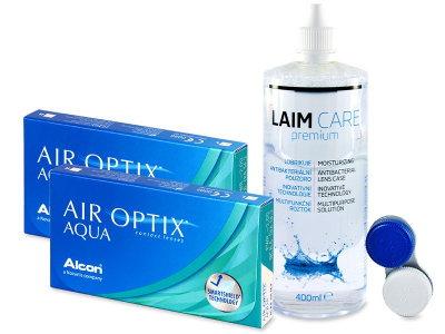 Air Optix Aqua (2x3 leče) + tekočina Laim-Care 400 ml