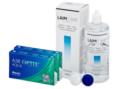 Air Optix Aqua (2x3 leče) + tekočina Laim-Care 400 ml