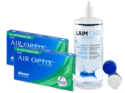 Air Optix for Astigmatism (2x3 leče) + tekočina Laim-Care 400 ml