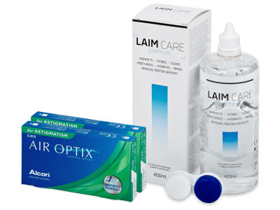 Air Optix for Astigmatism (2x3 leče) + tekočina Laim-Care 400 ml
