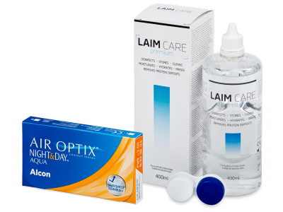 Air Optix Night and Day Aqua (6 leč) + tekočina Laim-Care 400 ml
