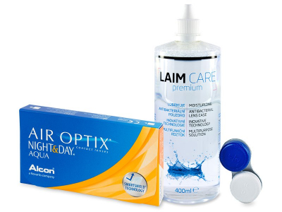 Air Optix Night and Day Aqua (6 leč) + tekočina Laim-Care 400 ml - Starejši dizajn