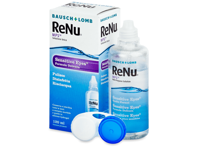 Tekočina ReNu MPS Sensitive Eyes 120 ml - Tekočina za čiščenje