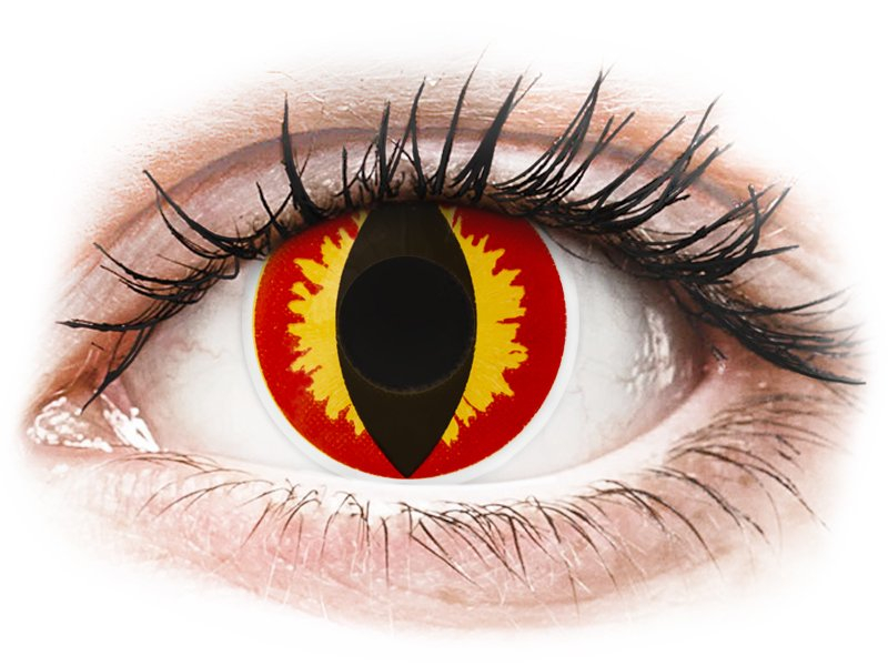 ColourVUE Crazy Lens - Dragon Eyes - brez dioptrije (2 leči) - Barvne kontaktne leče