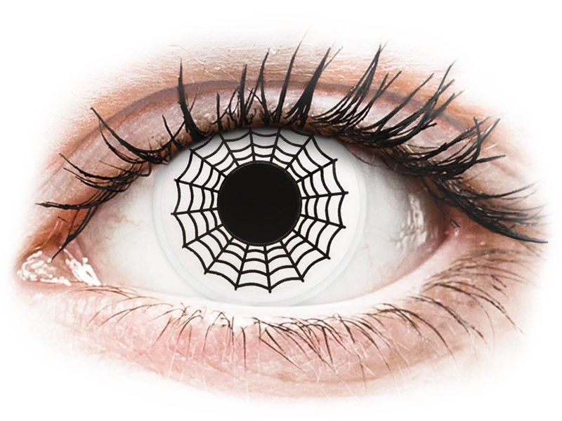 ColourVUE Crazy Lens - Spider - brez dioptrije (2 leči) - Barvne kontaktne leče