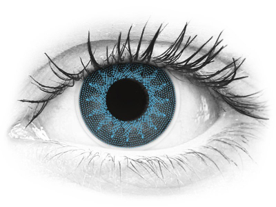 ColourVUE Crazy Lens - Solar Blue - z dioptrijo (2 leči)