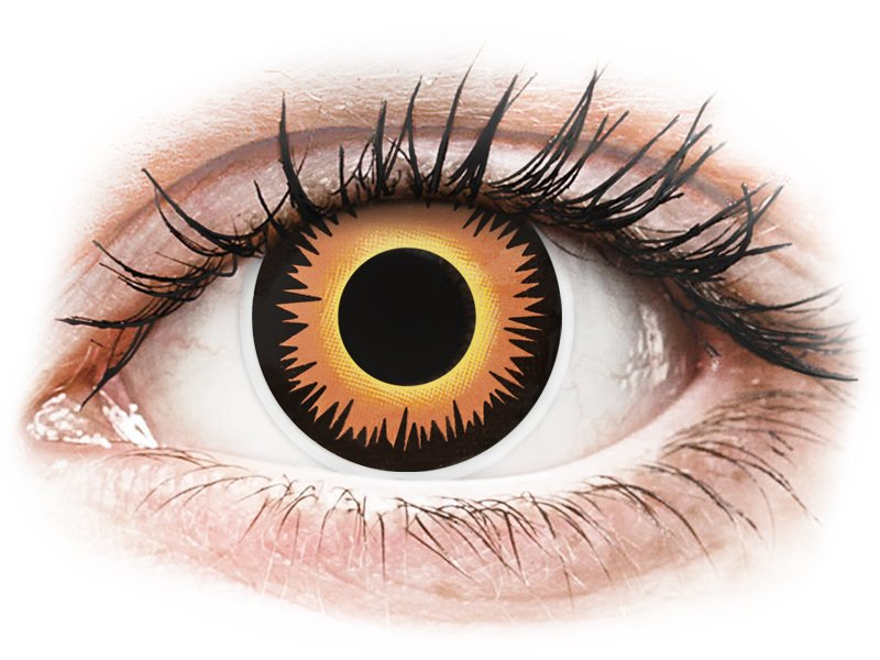 ColourVUE Crazy Lens - Orange Werewolf - dnevne leče brez dioptrije (2 leči) - Barvne kontaktne leče