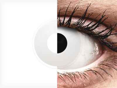 ColourVUE Crazy Lens - Whiteout - dnevne leče brez dioptrije (2 leči)