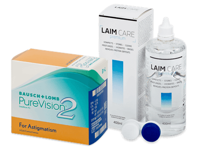PureVision 2 for Astigmatism (6 leč) + tekočina Laim Care 400 ml