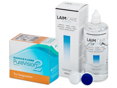 PureVision 2 for Astigmatism (6 leč) + tekočina Laim-Care 400 ml