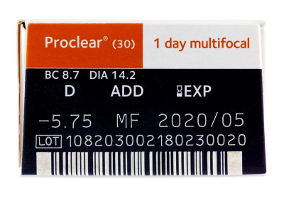 Proclear 1 Day multifocal (30 leč) - Predogled lastnosti