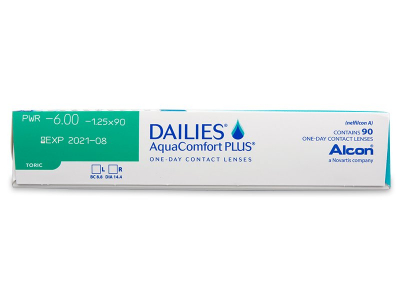 Dailies AquaComfort Plus Toric (90 leč) - Predogled lastnosti