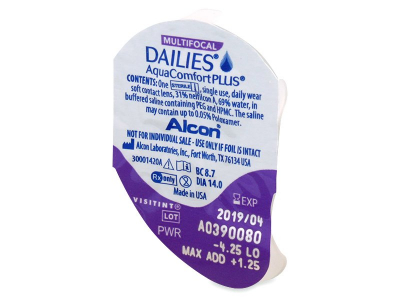 Dailies AquaComfort Plus Multifocal (30 leč) - Predogled blister embalaže