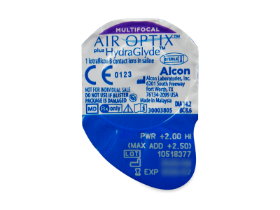 Air Optix plus HydraGlyde Multifocal (6 leč) - Predogled blister embalaže