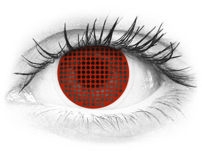 ColourVUE Crazy Lens - Red Screen - brez dioptrije (2 leči)