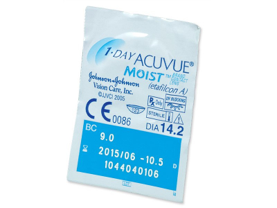 1 Day Acuvue Moist (180 leč) - Predogled blister embalaže