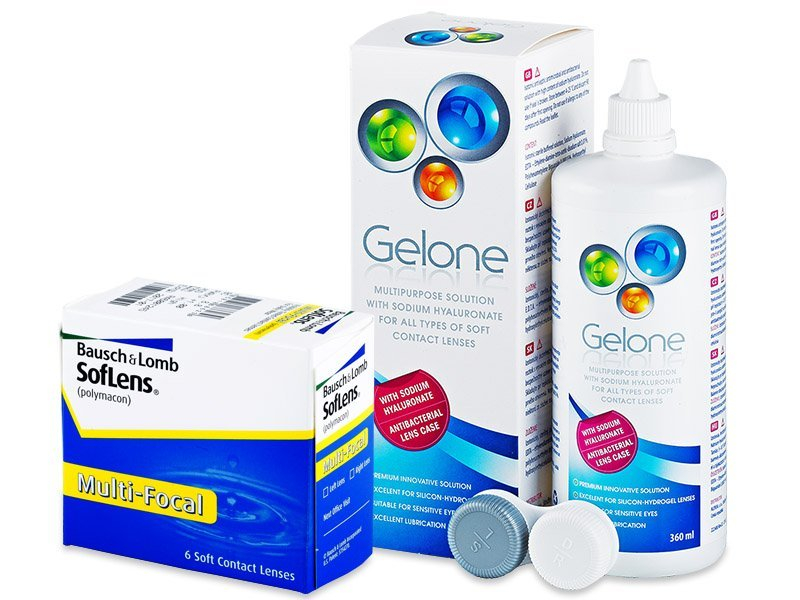 SofLens Multi-Focal (6 leč) + tekočina Gelone 360 ml - Package deal
