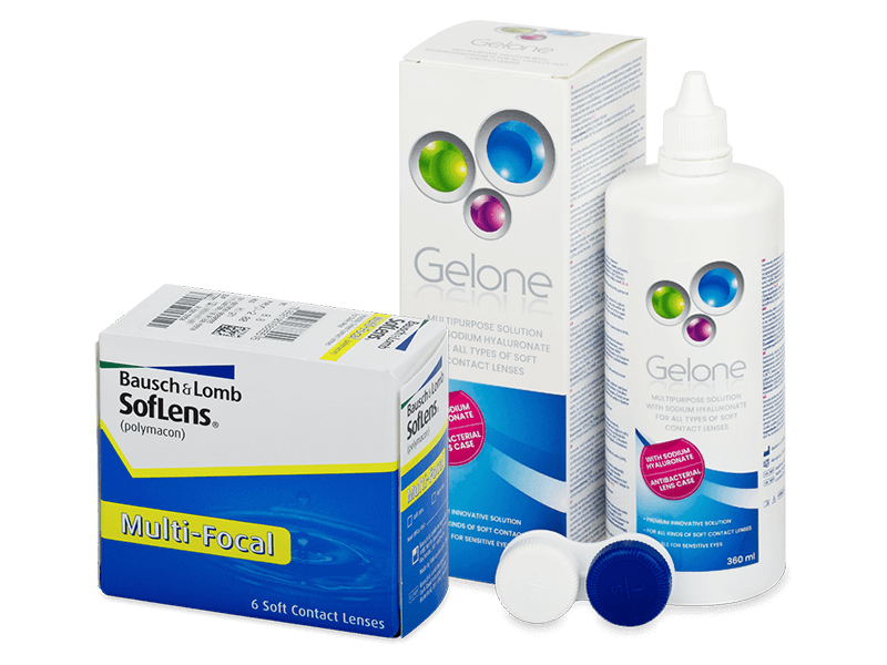 SofLens Multi-Focal (6 leč) + tekočina Gelone 360 ml - Package deal