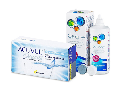 Acuvue Oasys for Astigmatism (12 leč) + tekočina Gelone 360 ml