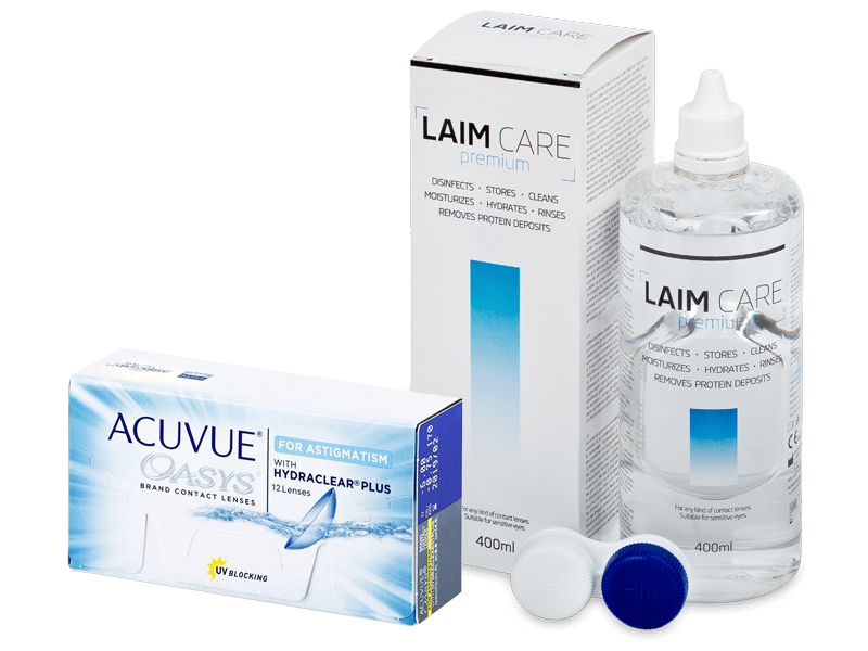 Acuvue Oasys for Astigmatism (12 leč) + tekočina Laim-Care 400 ml - Package deal