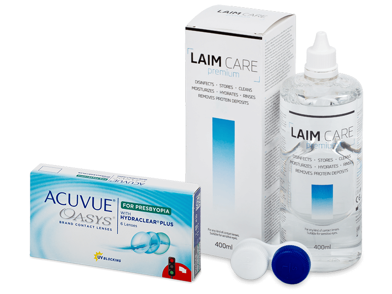 Acuvue Oasys for Presbyopia (6 leč) + tekočina Laim-Care 400 ml - Package deal