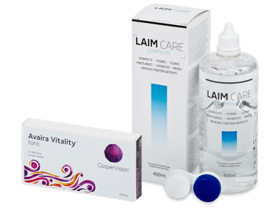 Avaira Vitality Toric (3 leče) + tekočina Laim-Care 400 ml