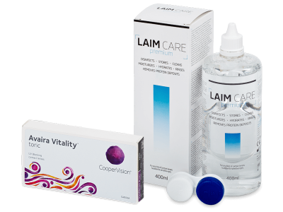 Avaira Vitality Toric (6 leč) + tekočina Laim-Care 400 ml