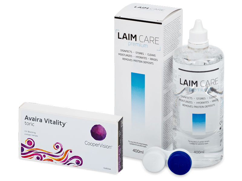 Avaira Vitality Toric (6 leč) + tekočina Laim-Care 400 ml - Package deal