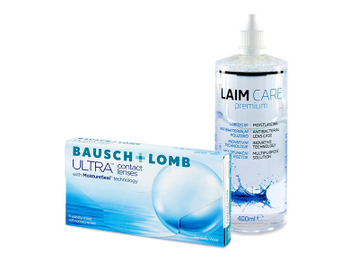 Bausch + Lomb ULTRA (6 leč) + tekočina Laim-Care 400 ml