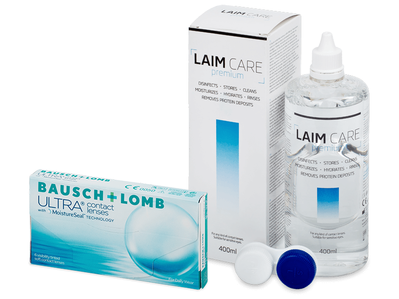 Bausch + Lomb ULTRA (6 leč) + tekočina Laim-Care 400 ml - Package deal