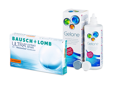 Bausch + Lomb ULTRA for Astigmatism (6 leč) + tekočina Gelone 360 ml