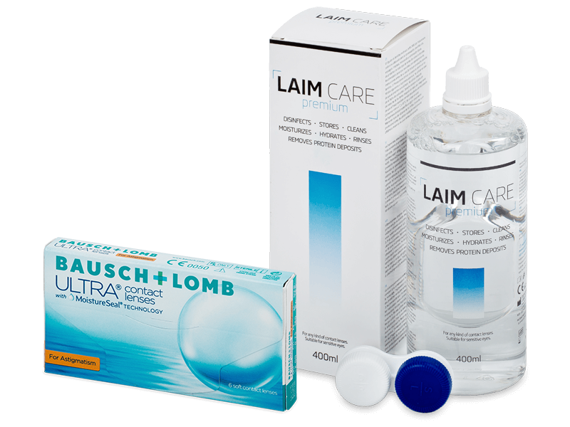 Bausch + Lomb ULTRA for Astigmatism (6 leč) + tekočina Laim-Care 400 ml - Package deal