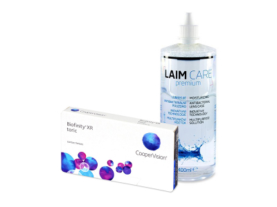 Biofinity XR Toric (3 leče) + tekočina Laim-Care 400 ml