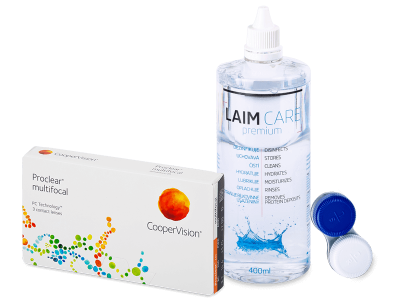 Proclear Multifocal (3 leče) + tekočina Laim-Care 400 ml