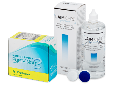 PureVision 2 for Presbyopia (6 leč) + tekočina Laim-Care 400 ml
