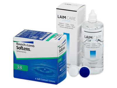 SofLens 38 (6 leč) + tekočina Laim-Care 400 ml - Package deal