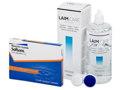 SofLens Toric (3 leče) + tekočina Laim-Care 400 ml - Package deal