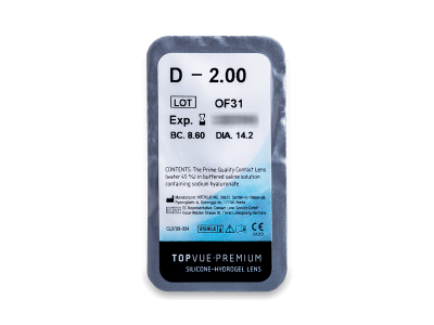 TopVue Premium (6 leč) - Predogled blister embalaže