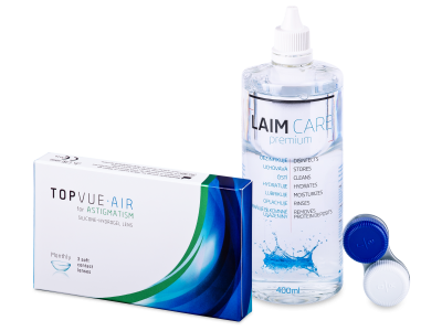 TopVue Air for Astigmatism (3 leče) + tekočina Laim-Care 400 ml