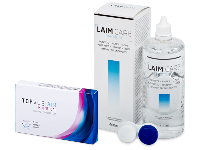 TopVue Air Multifocal (3 leče) + tekočina Laim-Care 400 ml