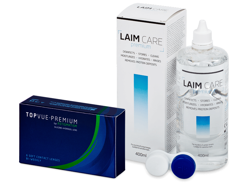 TopVue Premium for Astigmatism (6 leč) + tekočina Laim-Care 400 ml - Package deal