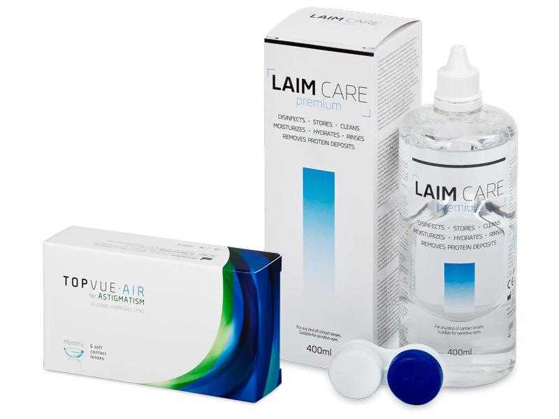 TopVue Air for Astigmatism (6 leč) + tekočina Laim-Care 400 ml - Package deal