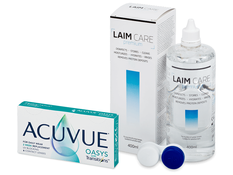Acuvue Oasys with Transitions (6 leč) + tekočina Laim-Care 400 ml - Package deal