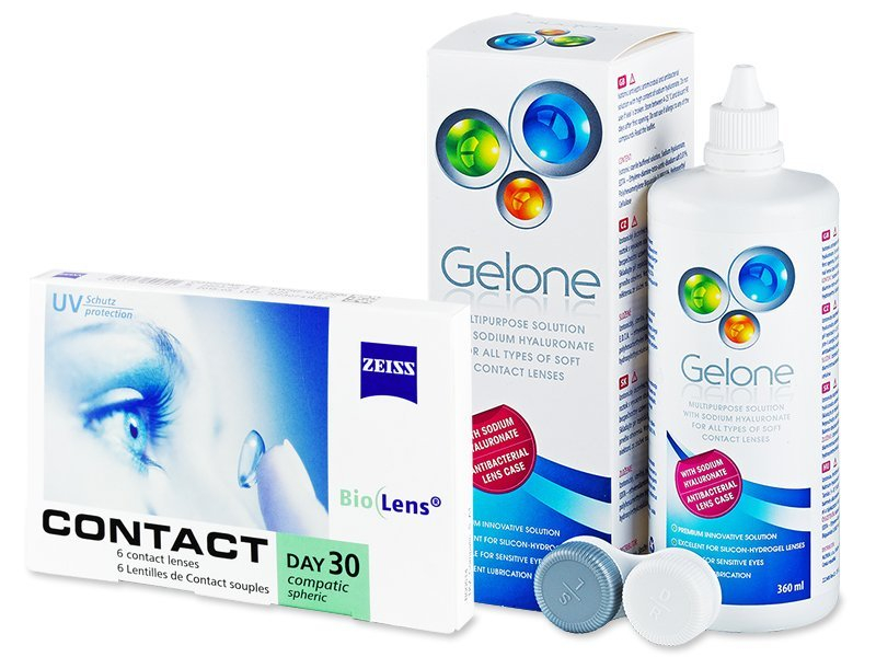Carl Zeiss Contact Day 30 Compatic (6 leč) + tekočina Gelone 360 ml - Package deal