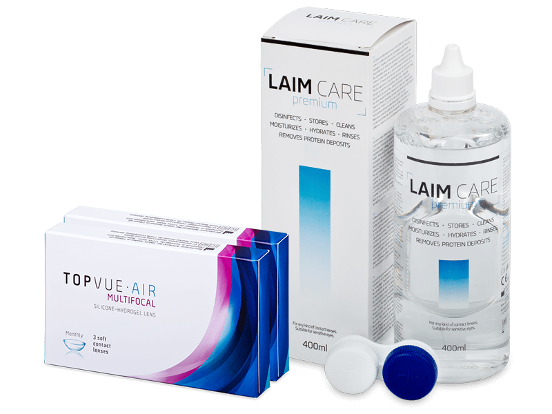 TopVue Air Multifocal (6 leč) + tekočina Laim-Care 400 ml - Package deal