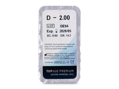 TopVue Premium (1 leča) - Predogled blister embalaže