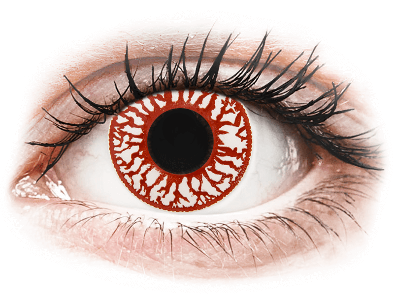 ColourVUE Crazy Lens - Blood Shot - dnevne leče brez dioptrije (2 leči) - Barvne kontaktne leče